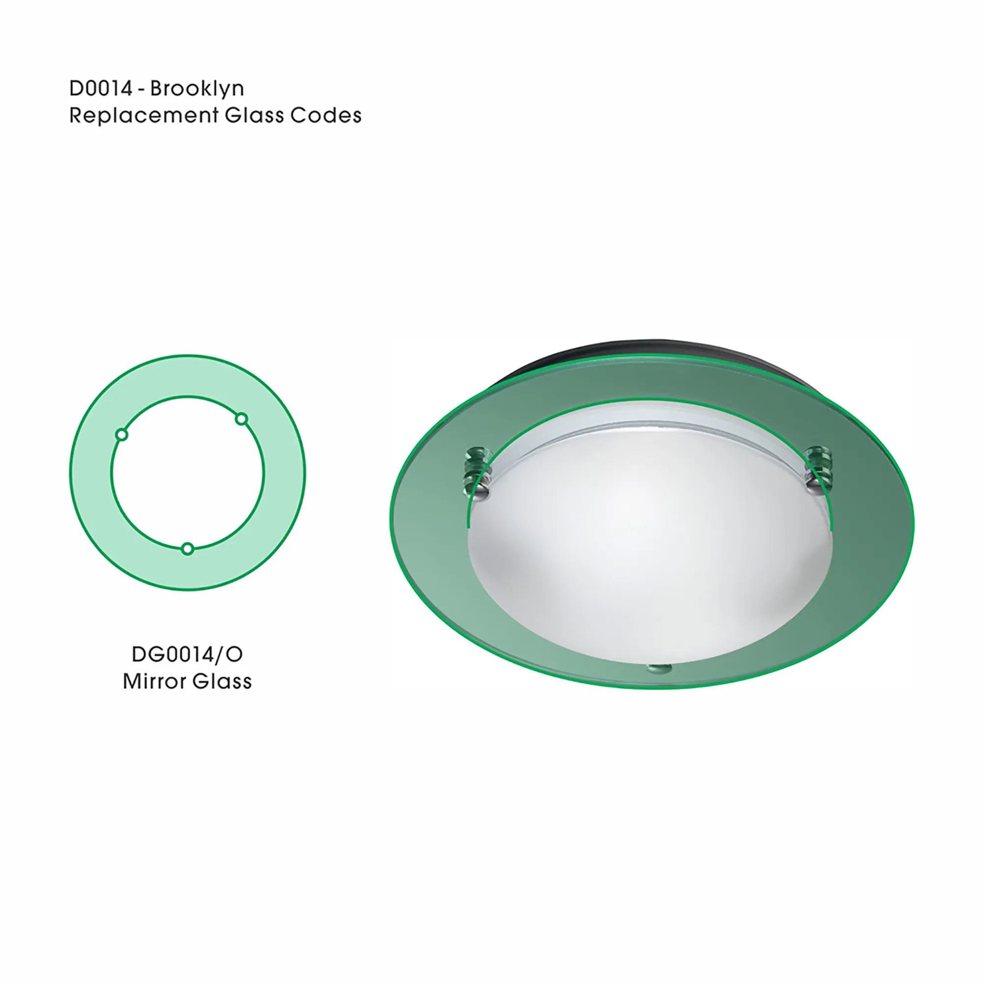 DG0014/O  Brooklyn Outer Mirror Glass For D0014